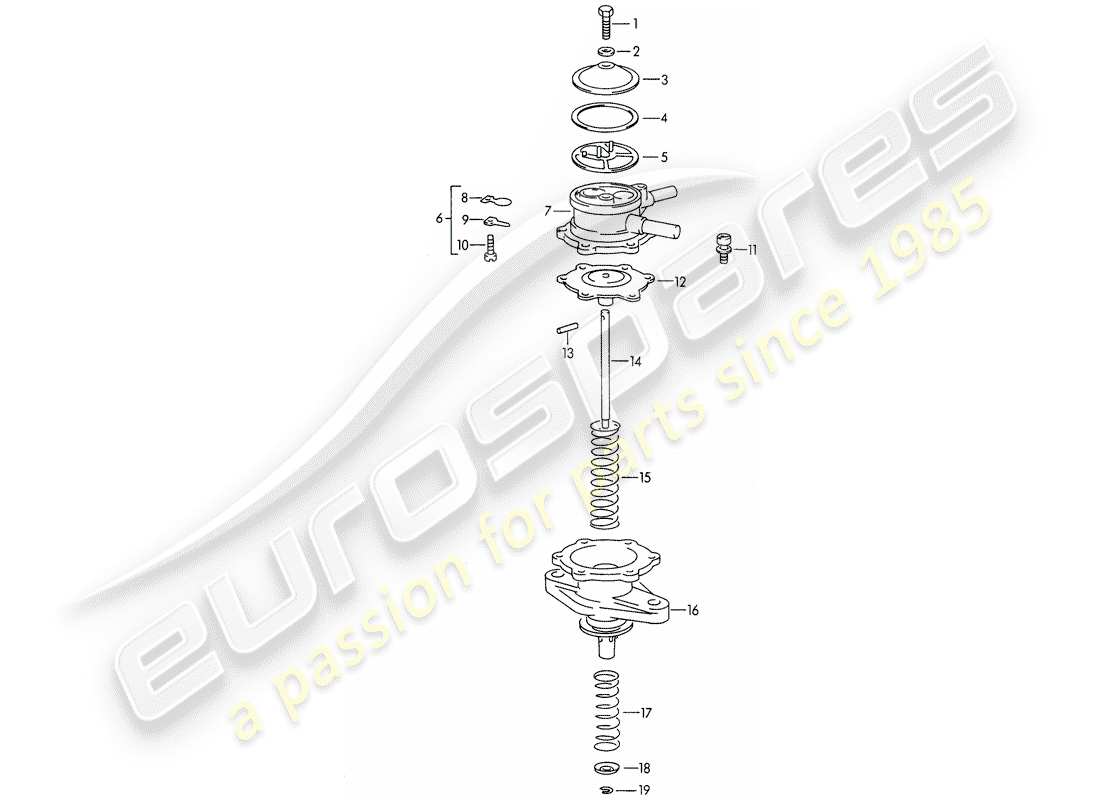 porsche 1962 (356b/356c) einzelteile - für - kraftstoffpumpe ersatzteildiagramm