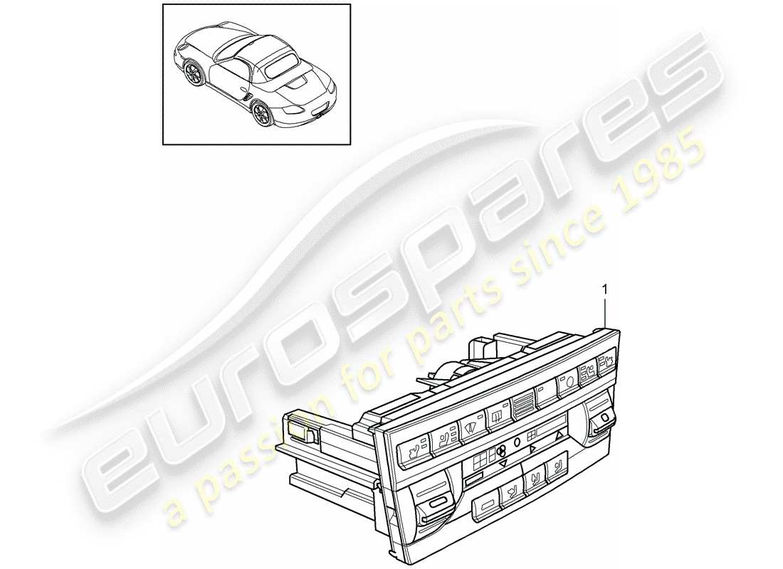 porsche 2010 (987 boxster) steuerschalter ersatzteildiagramm