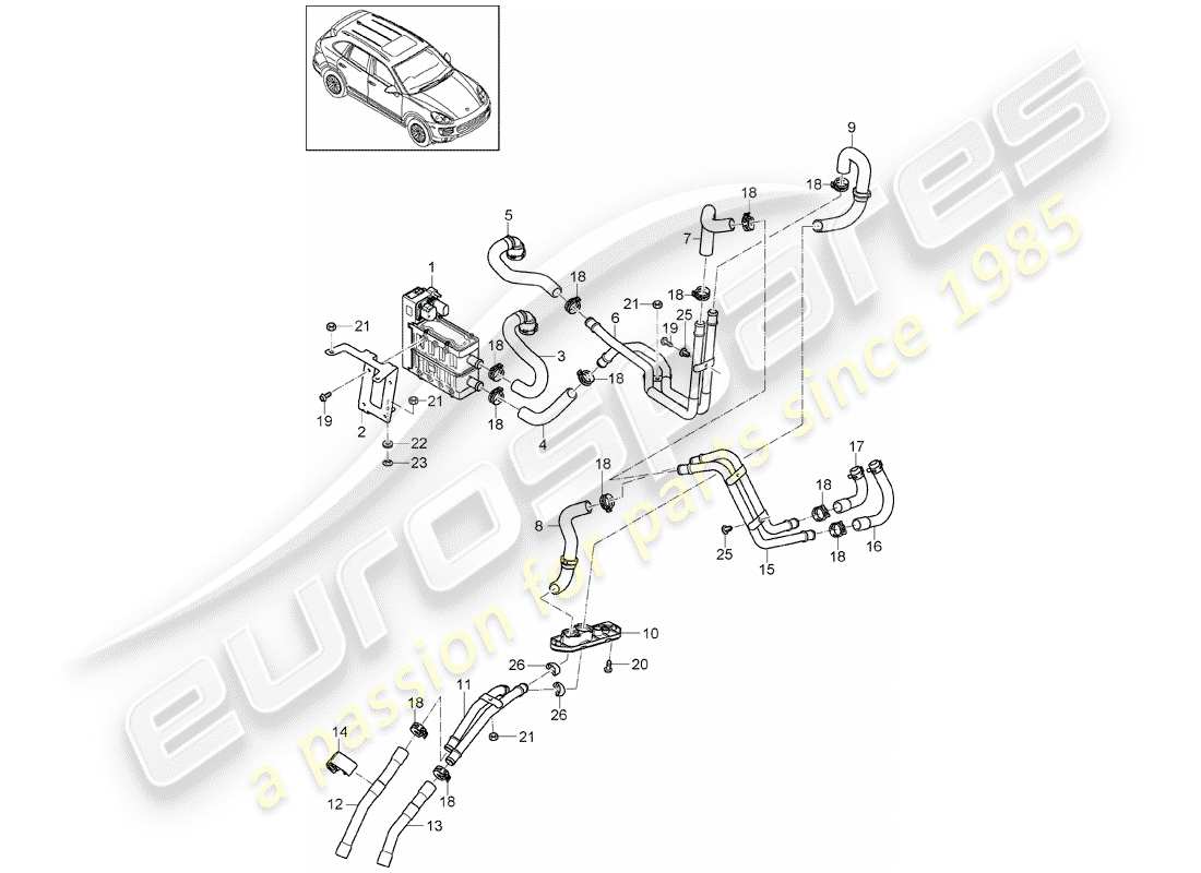 porsche 2013 (cayenne e2 92a) hybrid-teilediagramm