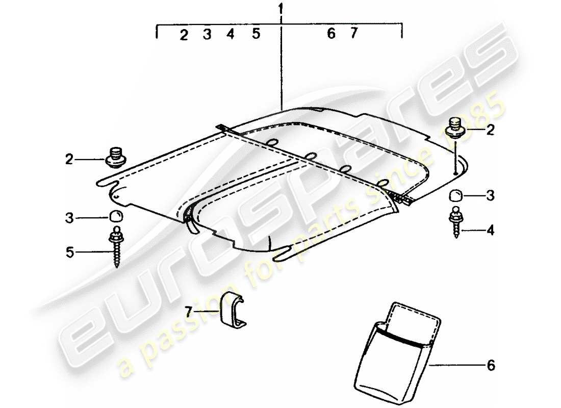 porsche tequipment catalogue (2001) tonneau-abdeckung ersatzteildiagramm