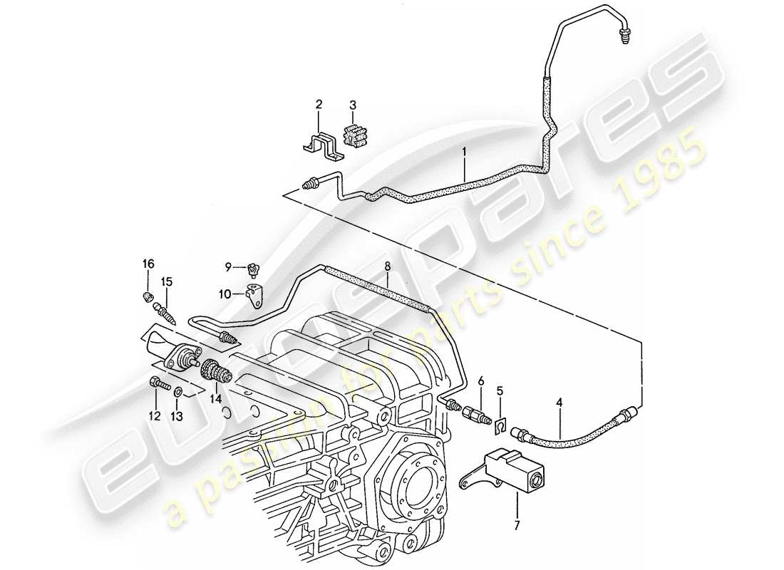 porsche 1990 (928) automatikgetriebe - sperrsteuerung 2 - d - mj 1990>> ersatzteildiagramm