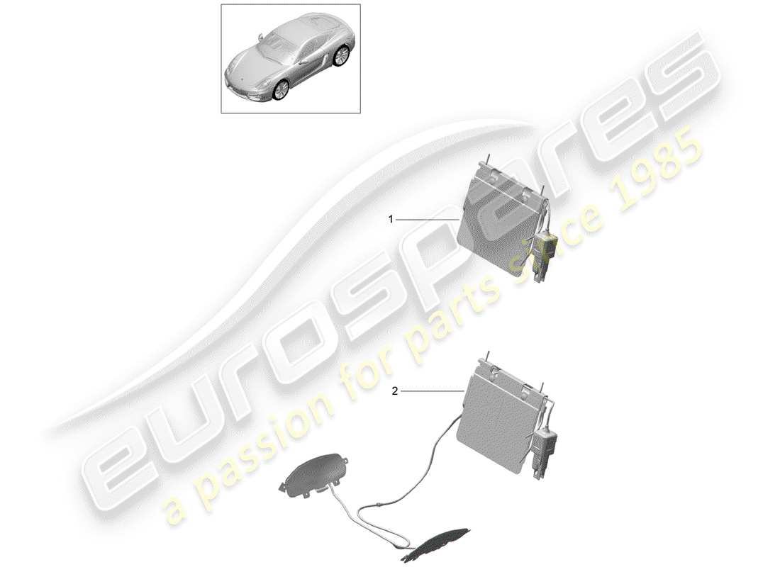 porsche 2016 (981 cayman) lumbar support ersatzteildiagramm