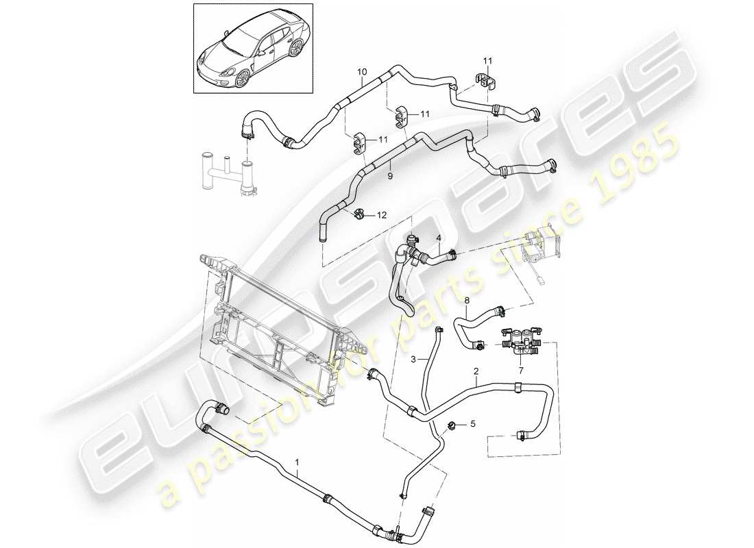 porsche 2014 (panamera 970) hybrid-teilediagramm