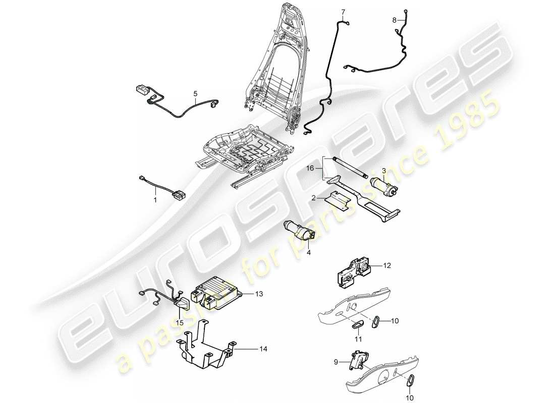 porsche 2007 (997-1 turbo / gt2) kabelbäume ersatzteildiagramm