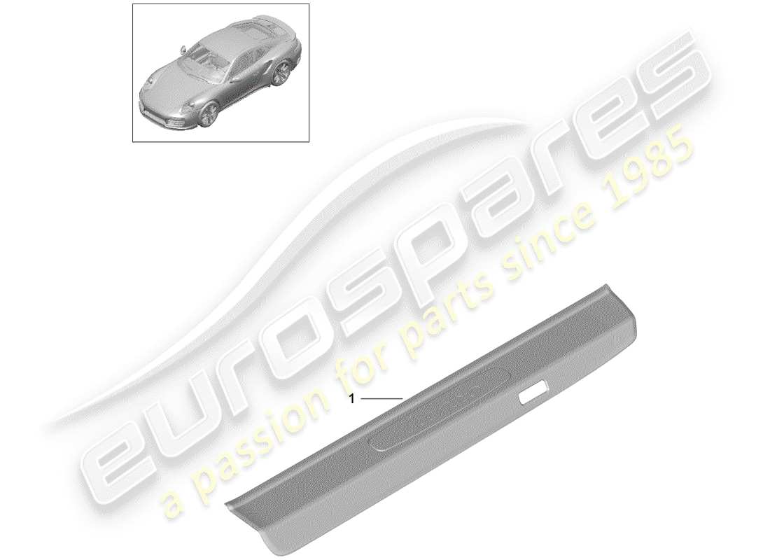 porsche 2014 (991-1 turbo) einstiegsblech - schwellerplatte ersatzteildiagramm