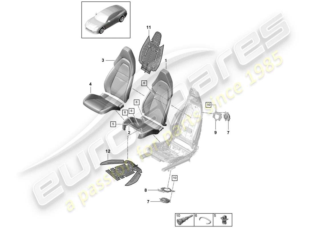 porsche 2017 (panamera 971-1) schaumteil teilediagramm