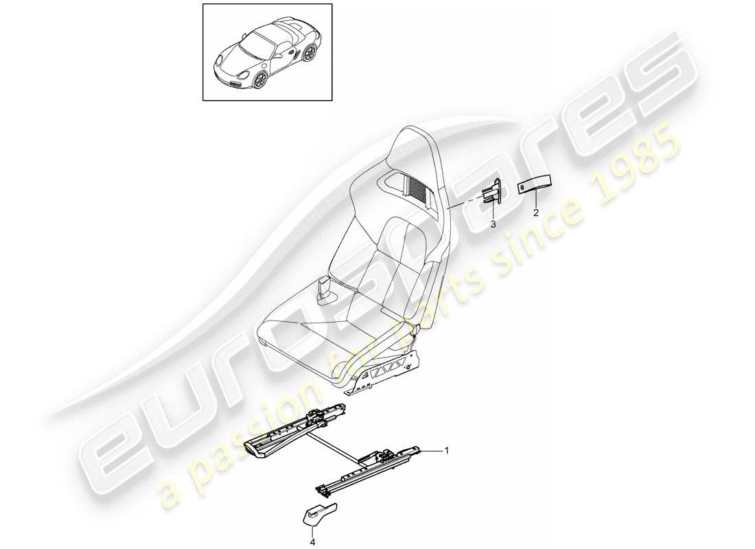 porsche 2011 (987 boxster) seat-ersatzteildiagramm