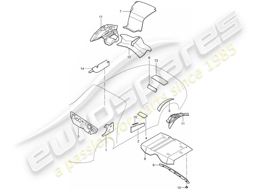 porsche 2010 (997-2) karosserie teilediagramm