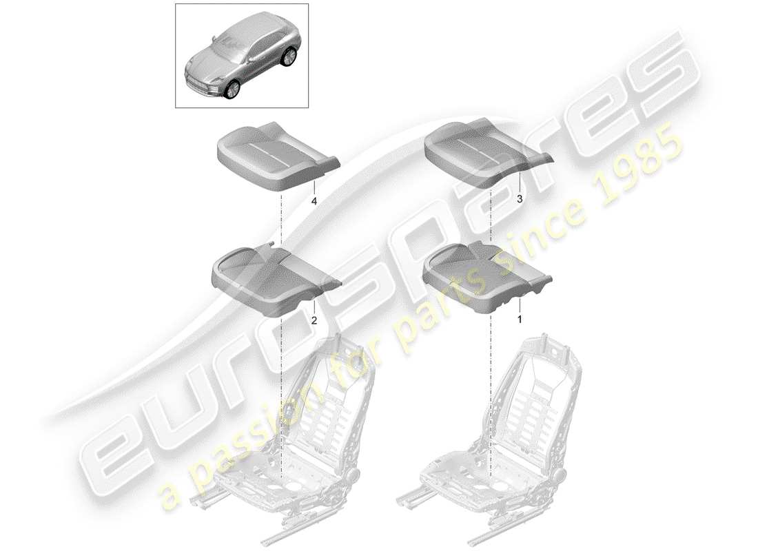 porsche 2020 (macan) schaumteil teilediagramm