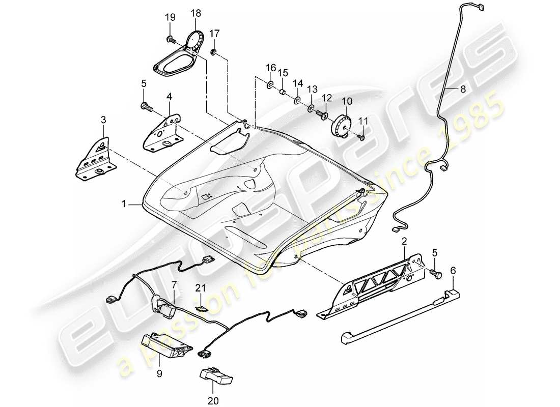 porsche 2009 (997-2 gt3) seat-ersatzteildiagramm