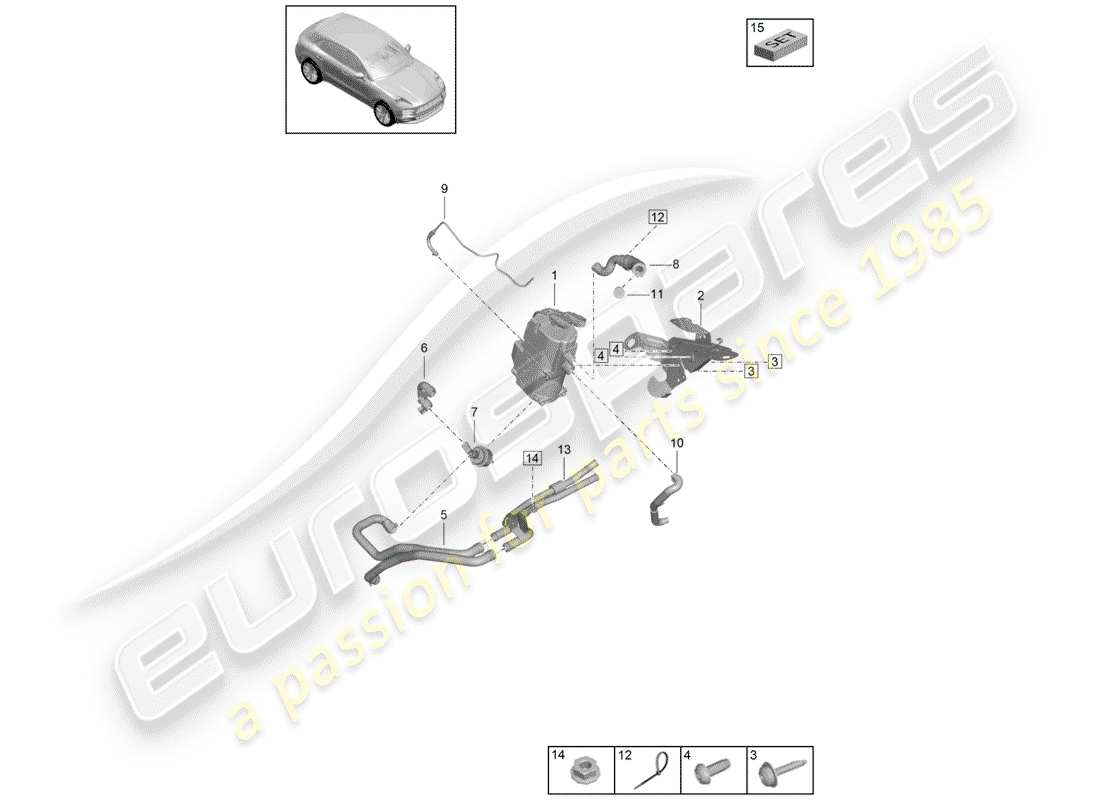 porsche 2019 (macan) zusatzheizung teilediagramm