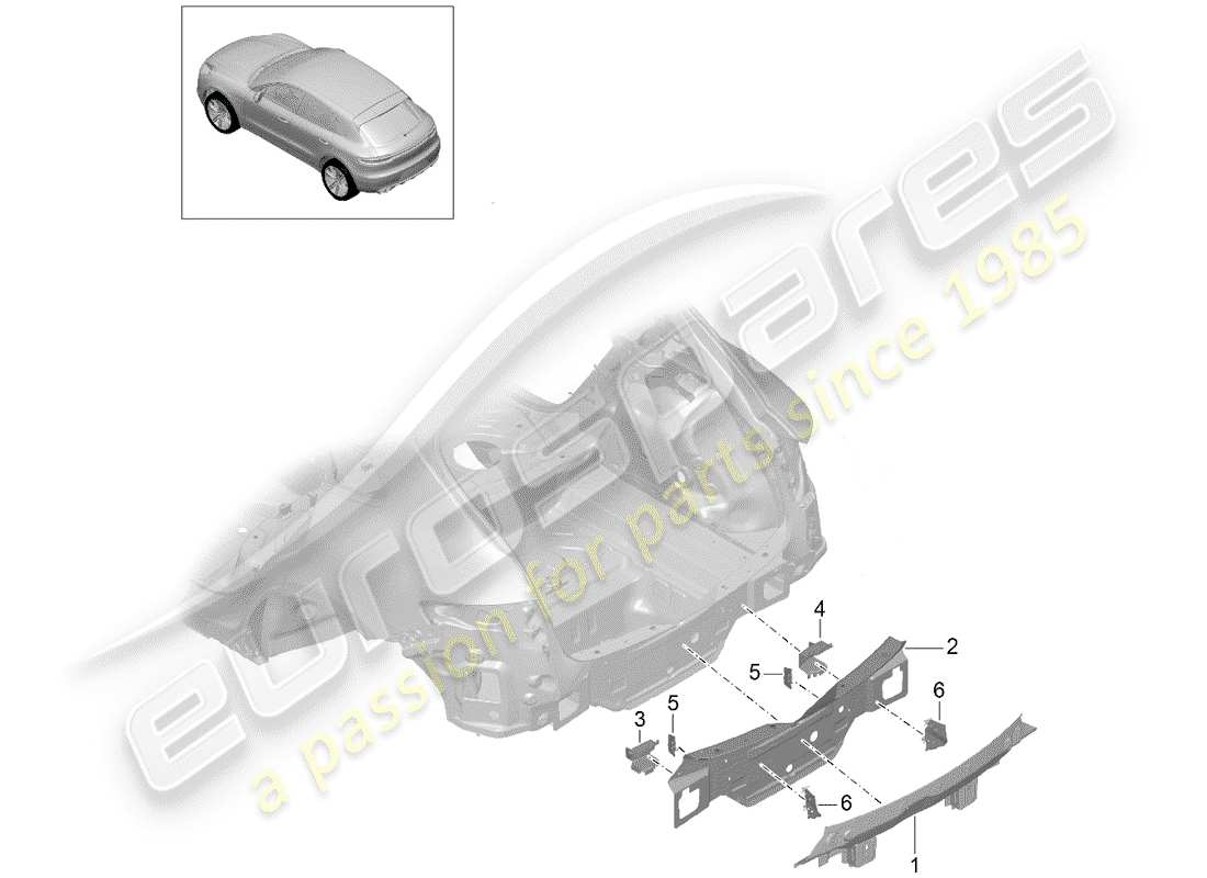 porsche 2020 (macan) endplatte teilediagramm