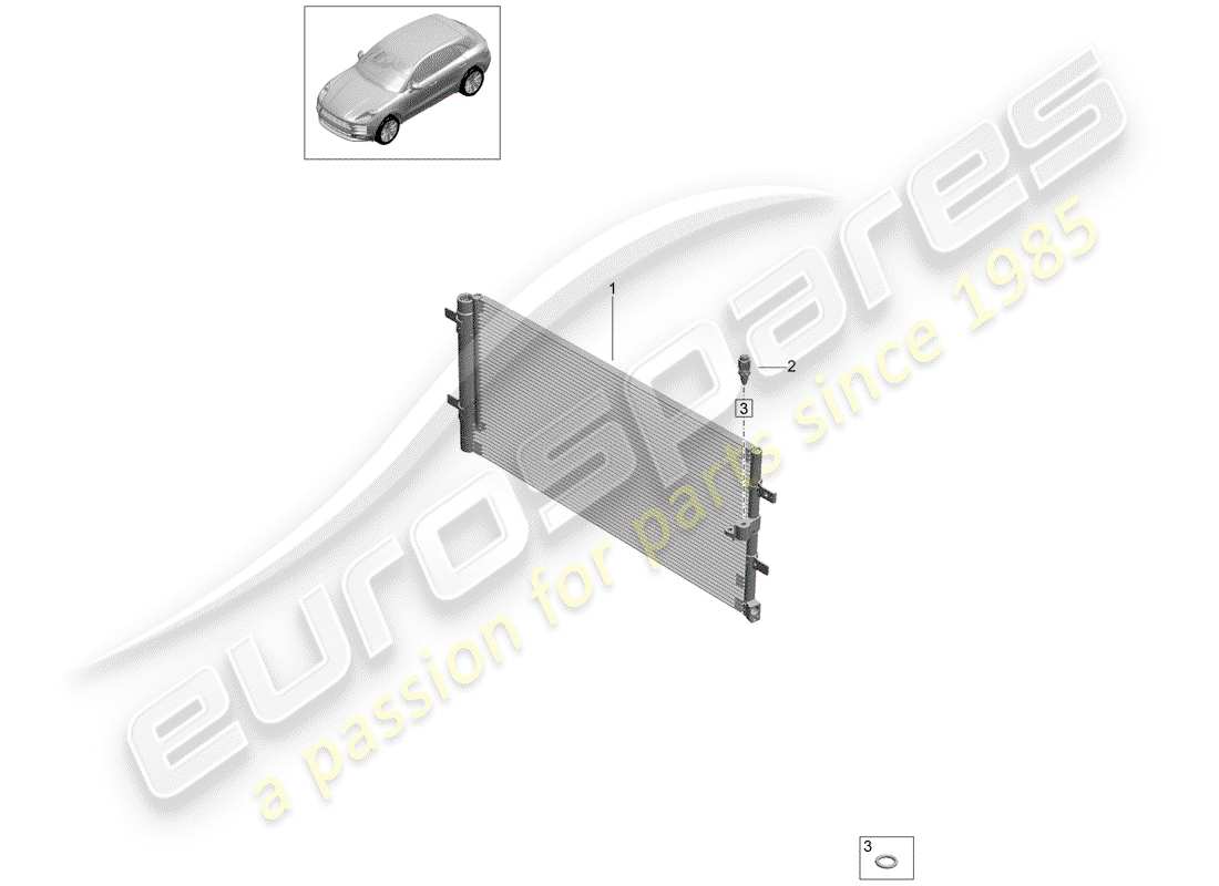 porsche 2020 (macan) kondensator-teilediagramm