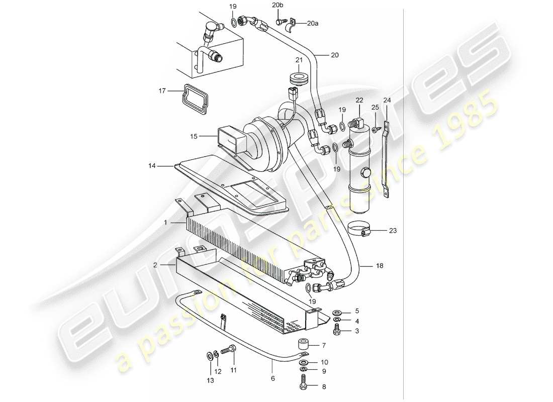 porsche 1987 (911) kondensator - leitungen - zubehör und sonstiges ersatzteildiagramm