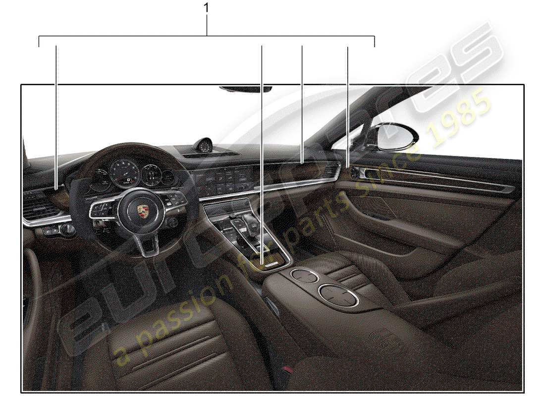 porsche 2019 (tequipment panamera) design package teilediagramm
