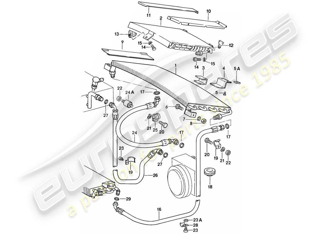 porsche 1987 (911) kondensator - leitungen - zubehör und sonstiges ersatzteildiagramm