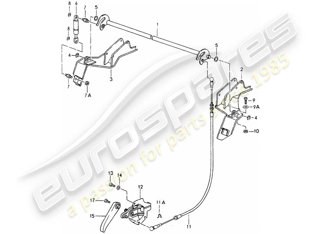 porsche 1992 (964) hintere abdeckung - relaiswelle - einzelteile ersatzteildiagramm