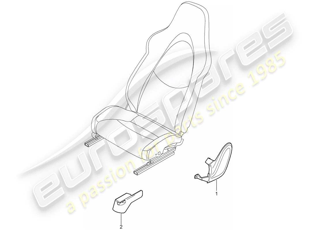 porsche 2010 (997-2) vordersitz teilediagramm
