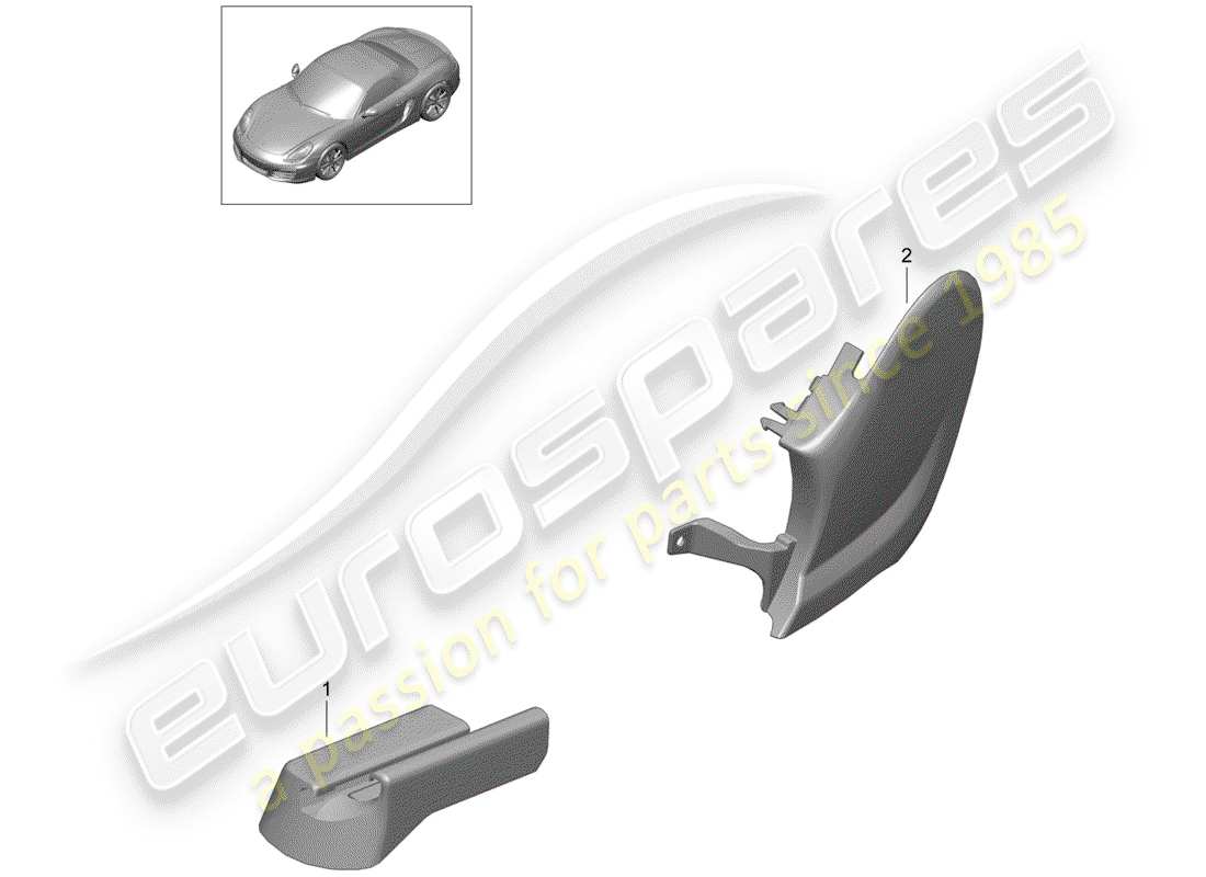porsche 2013 (981 boxster) sportsitz plus ersatzteildiagramm