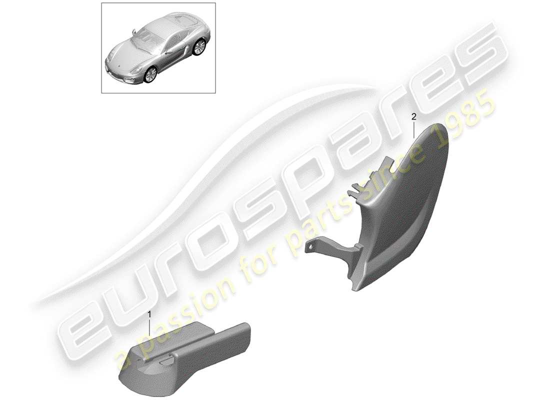 porsche 2016 (981 cayman) sportsitz plus ersatzteildiagramm
