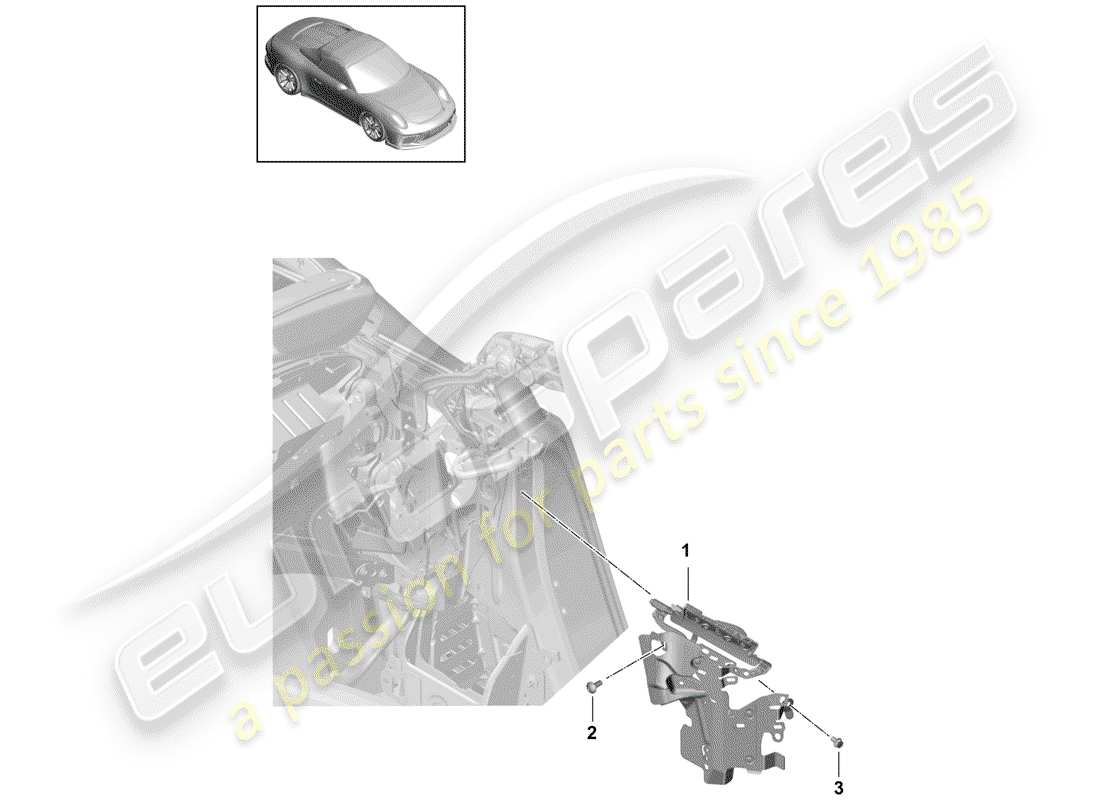 porsche 2020 (991-2 r/gt3/rs) flap-teilediagramm