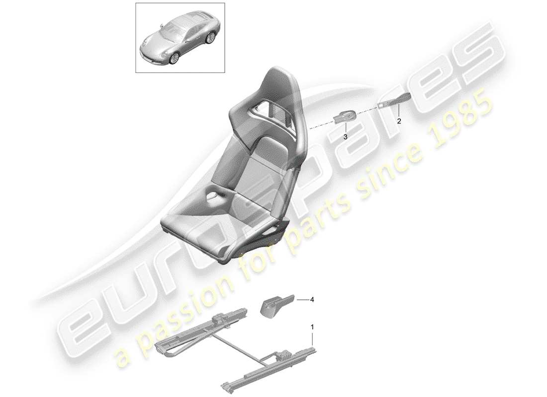 porsche 2019 (991-2) seat-ersatzteildiagramm