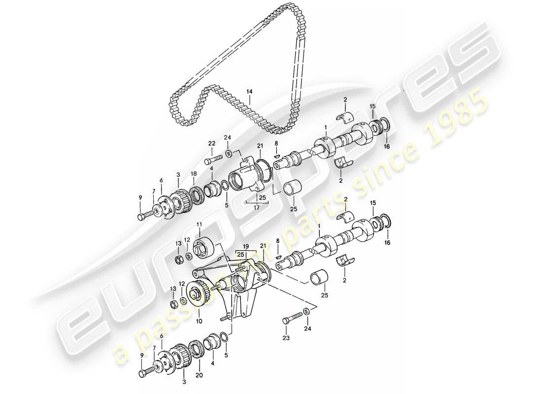 porsche 1994 (968) antriebsmechanismus - welle ersatzteildiagramm