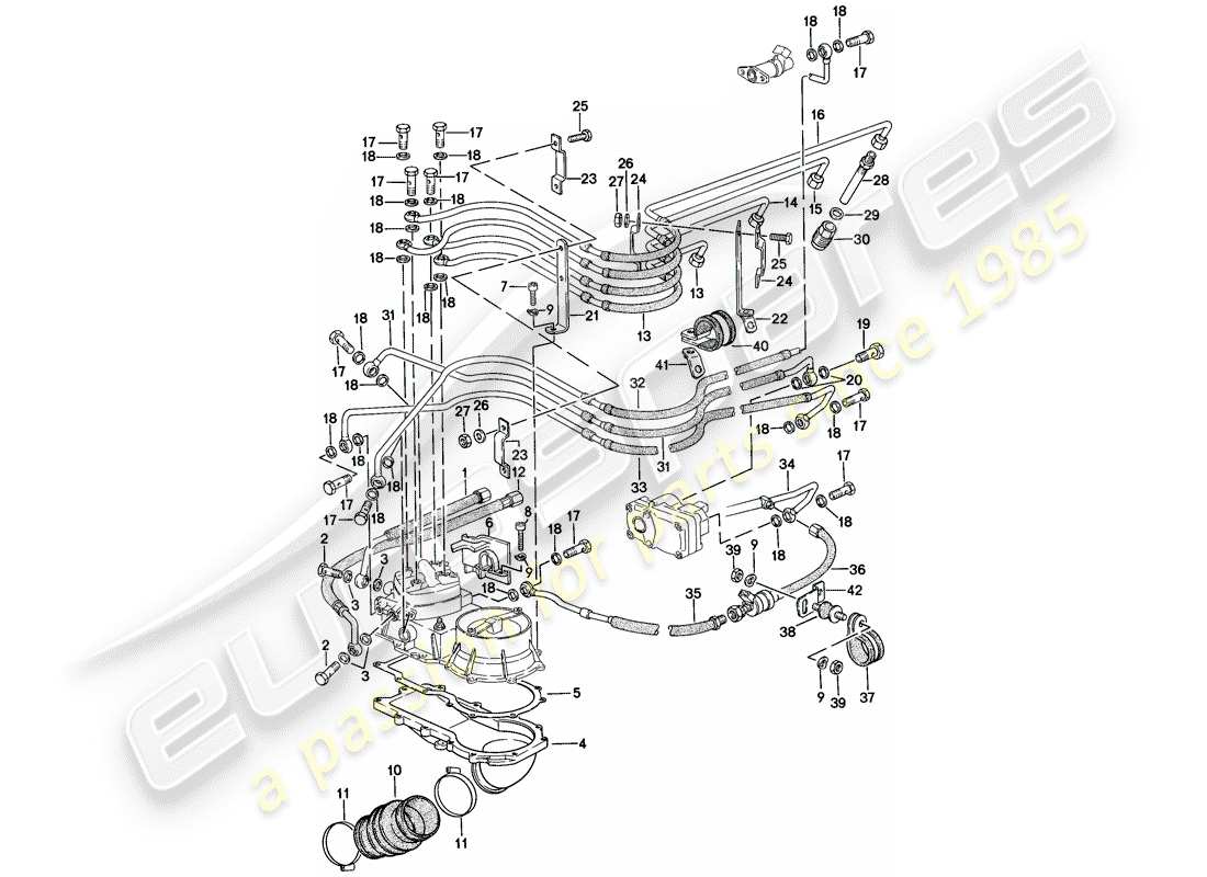porsche 1977 (924) k-jetronic ersatzteildiagramm