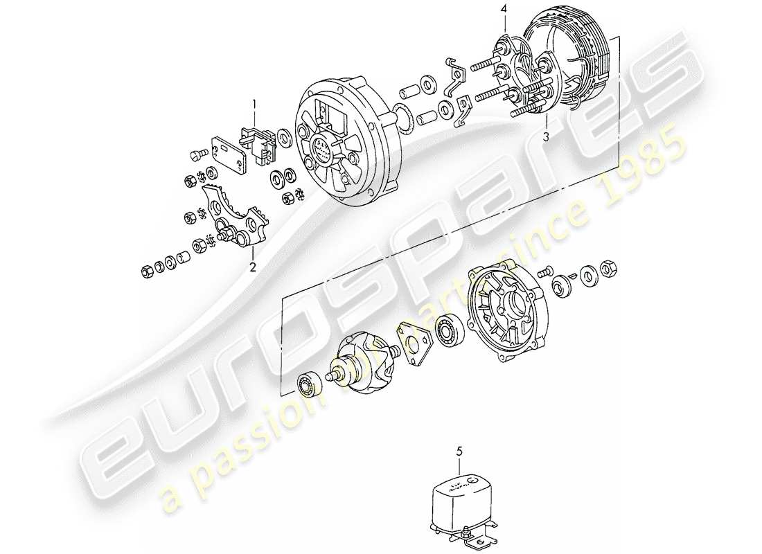 porsche 1966 (911/912) alternator - 770 w - d - mj 1969>> - mj 1969 ersatzteildiagramm