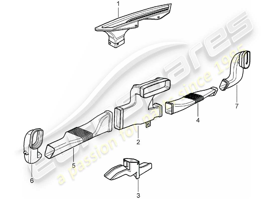 porsche 2006 (987 boxster) heizung teilediagramm