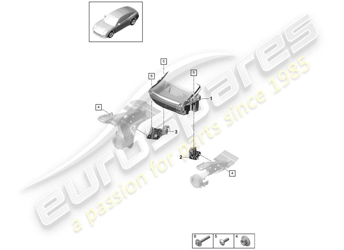porsche 2019 (panamera 971-1) head-up-display ersatzteildiagramm