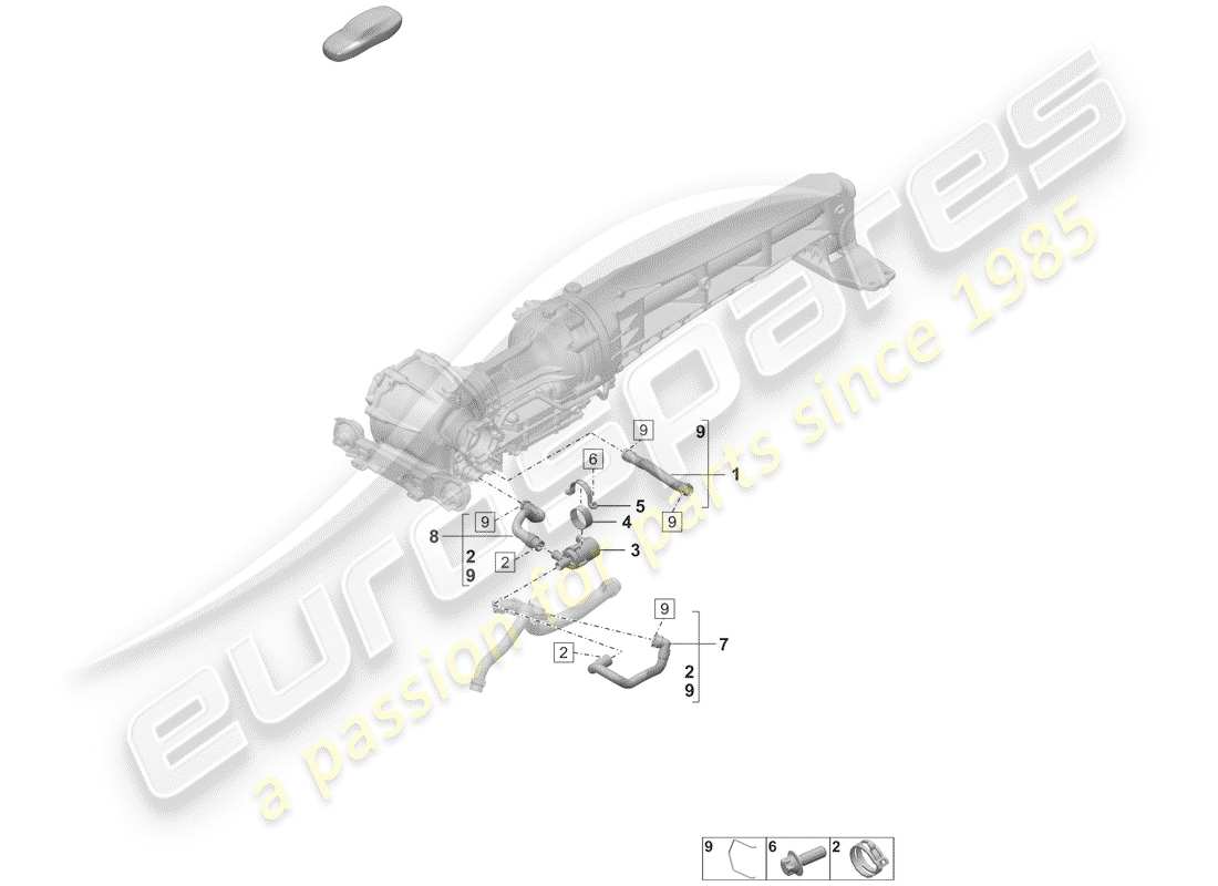 porsche 2020 (992-1) vorderachsdifferential ersatzteildiagramm