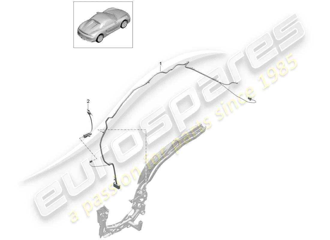 porsche 2016 (981 boxster spyder) cabrioverdeck-ersatzteildiagramm