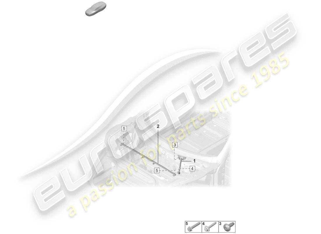 porsche 2020 (992-1) dome strut-ersatzteildiagramm