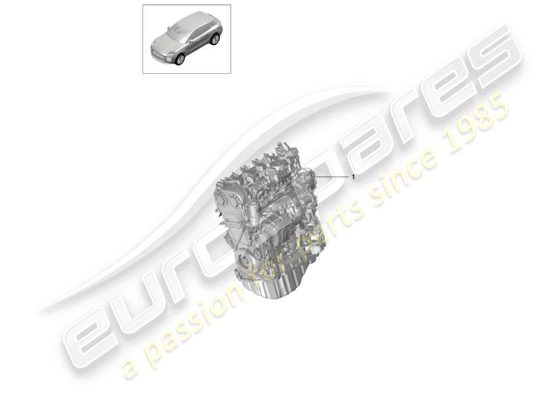 porsche 2020 (macan) austauschmotor (komplett) teilediagramm