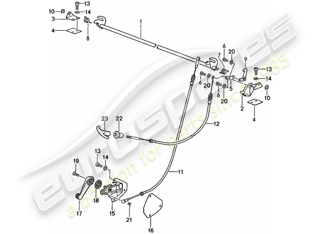 porsche 1987 (911) hintere abdeckung - relaiswelle - einzelteile - d - mj 1989>> - mj 1989 ersatzteildiagramm