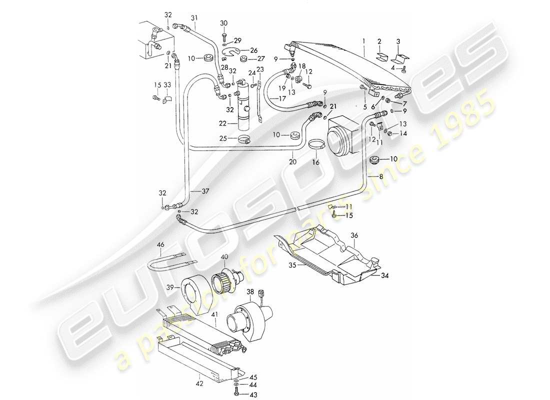 porsche 1966 (911/912) kondensator - schläuche - befestigungselemente - d - mj 1969>> ersatzteildiagramm