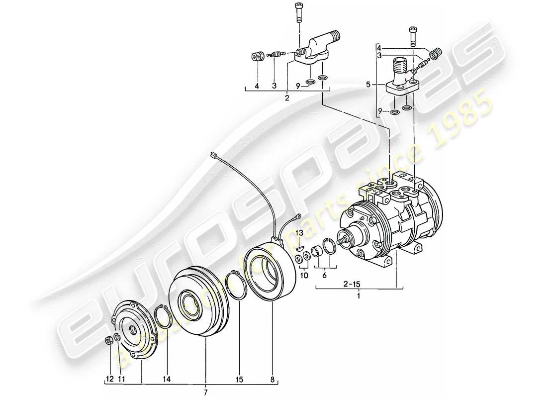 porsche 1987 (911) kompressor teilediagramm