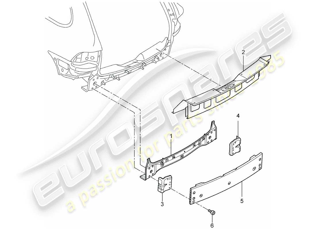 porsche 2014 (cayenne e2 92a) hinteres ende teilediagramm