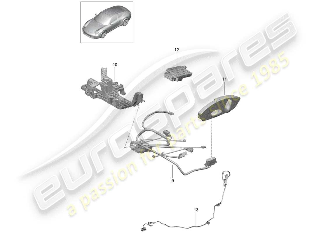 porsche 2013 (991-1) geschirr teilediagramm