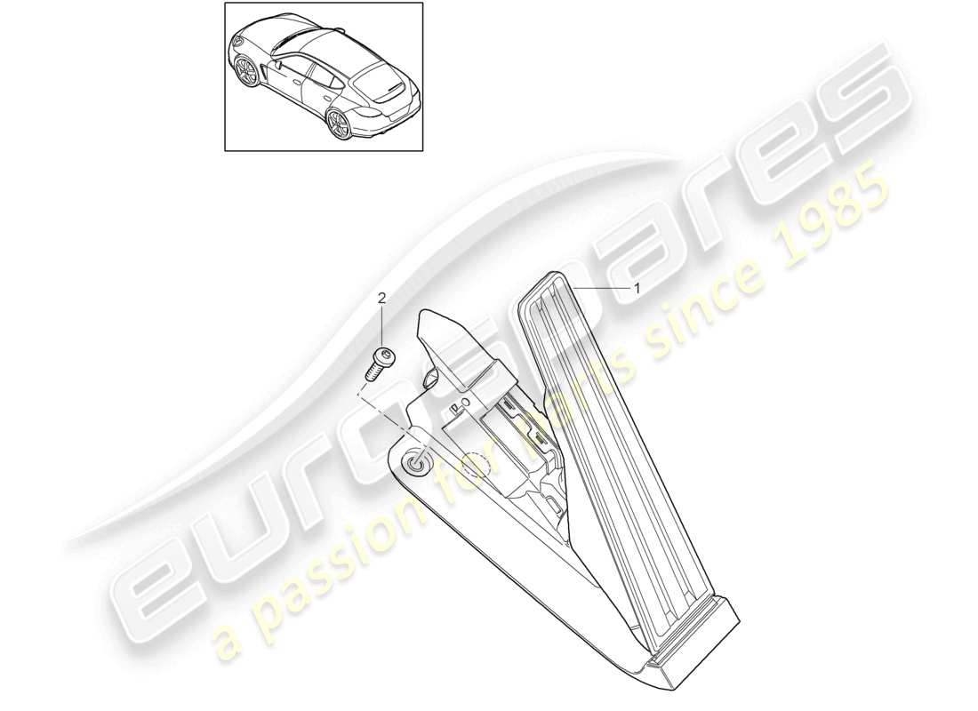 porsche 2010 (cayenne e1 9pa) gaspedal-drosselklappensteuerung teilediagramm
