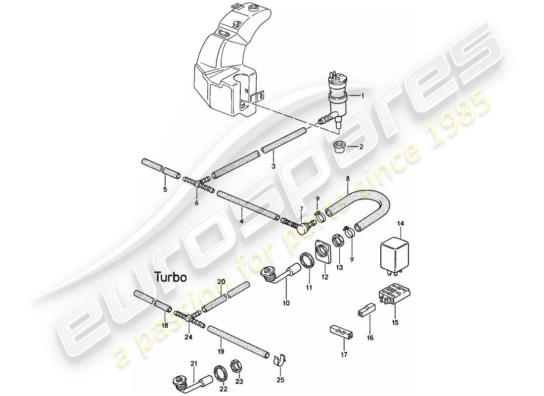porsche 1986 (944) scheibe teilediagramm