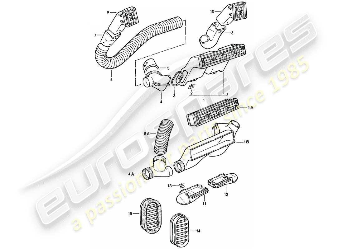 porsche 1981 (924) entlüftung - luftschlauch - f >> 92-cn402 197 - f >> 93-cn100 305 - f >> 93-bn700 450 teilediagramm