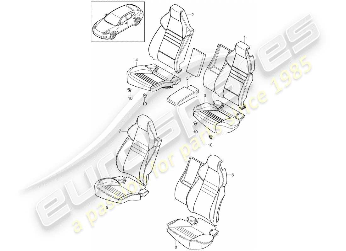 porsche 2016 (panamera 970) cover-ersatzteildiagramm