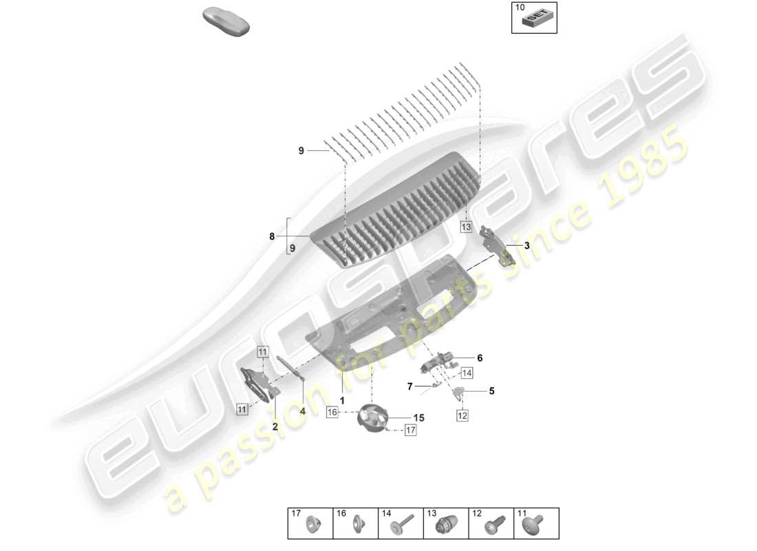 porsche 2020 (992-1) heckklappe / kofferraumdeckel teilediagramm