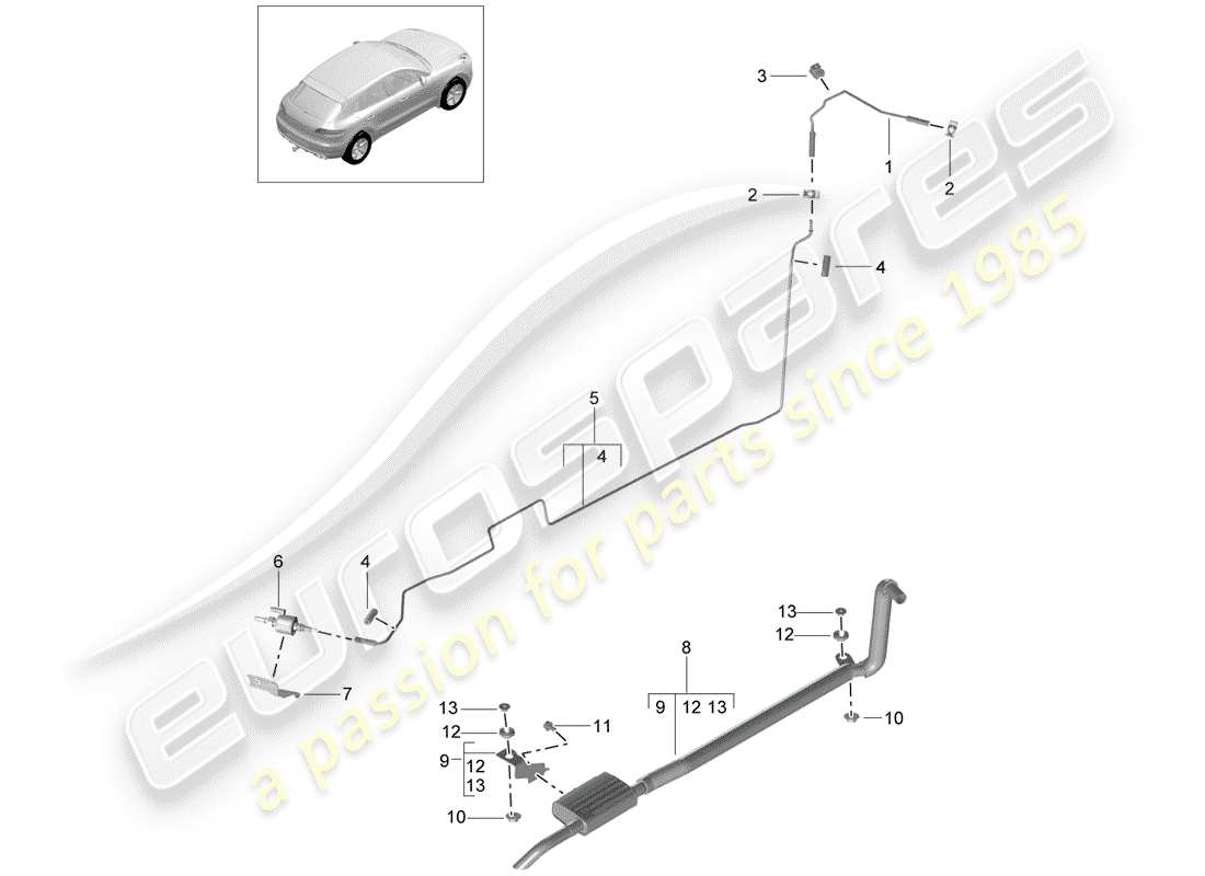 porsche 2014 (macan) zusatzheizung teilediagramm