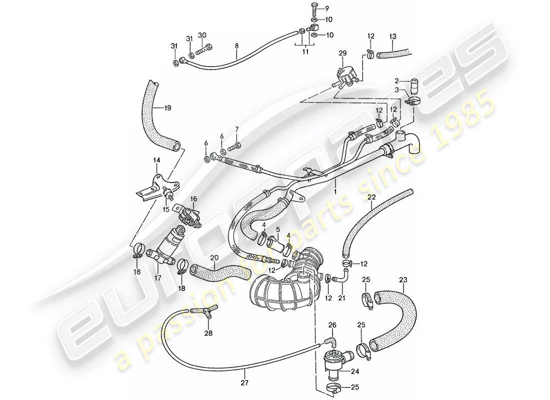 porsche 1989 (944) l-jetronic - 3 teilediagramm