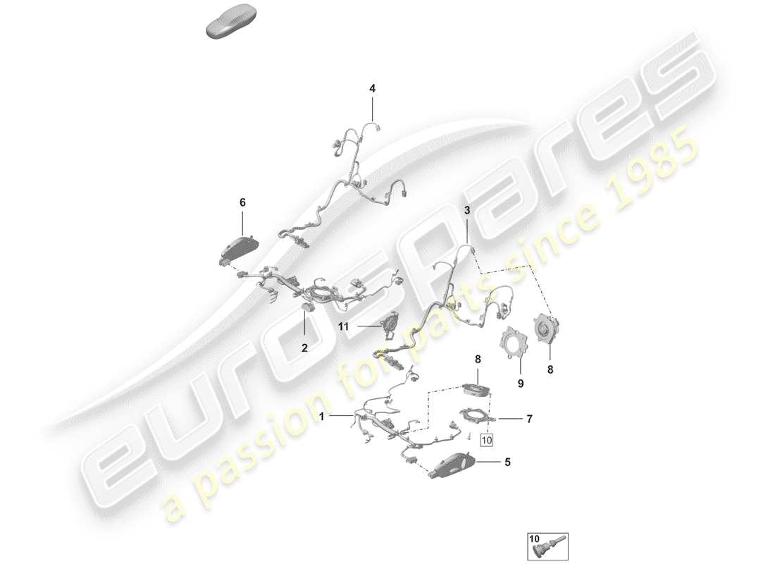 porsche 2019 (992-1) elektrik teilediagramm