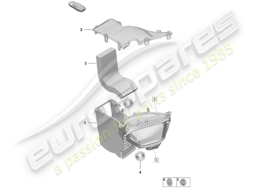 porsche 2019 (992-1) frischluftansaugung - teilediagramm
