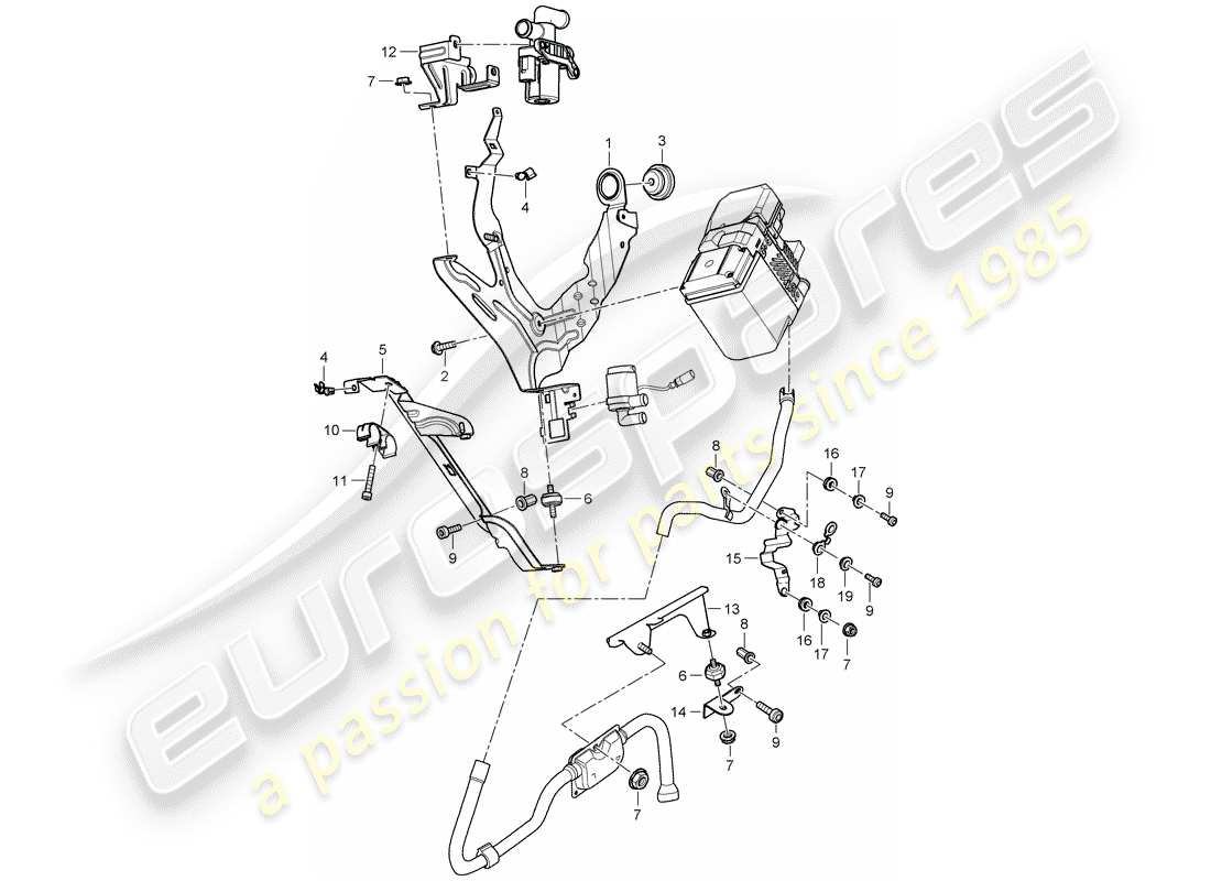 porsche 2008 (cayenne e1 9pa) bracket-ersatzteildiagramm